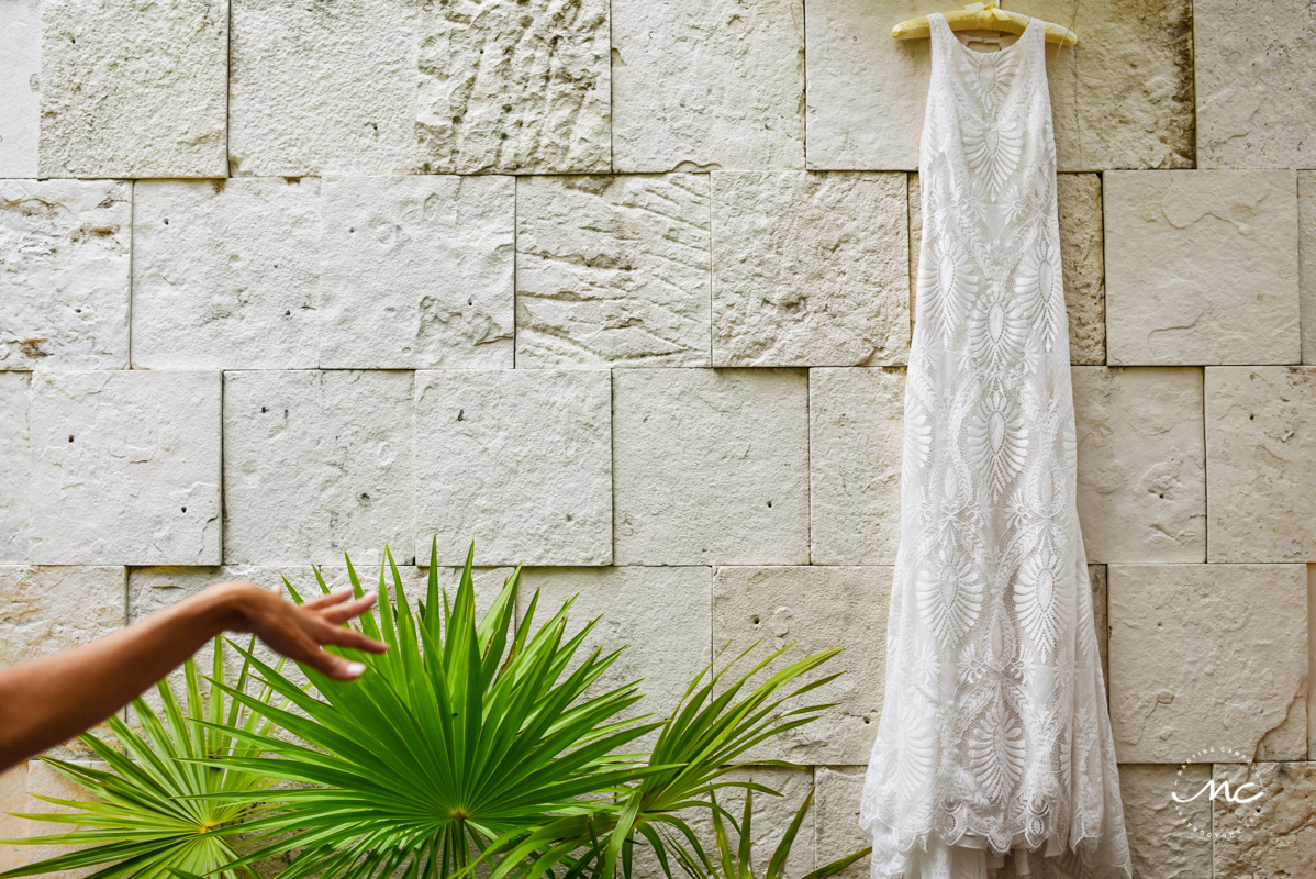 Private Label wedding dress at Blue Diamond Luxury Boutique Hotel, Mexico. Martina Campolo Photography