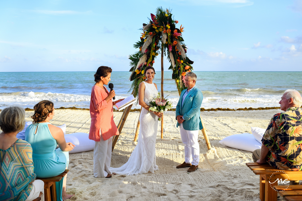 Blue Diamond Riviera Maya Beach Wedding in Mexico. Martina Campolo Photography