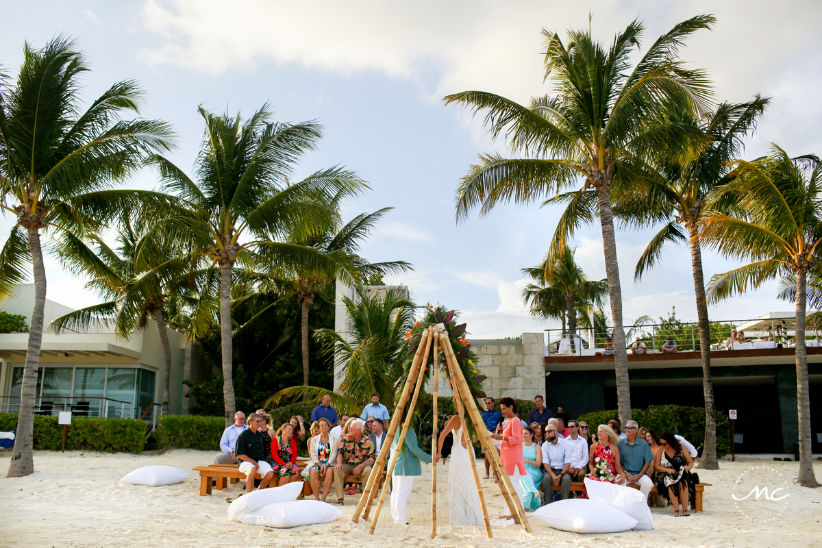 Intimate Blue Diamond Riviera Maya Beach Wedding in Mexico. Martina Campolo Photography