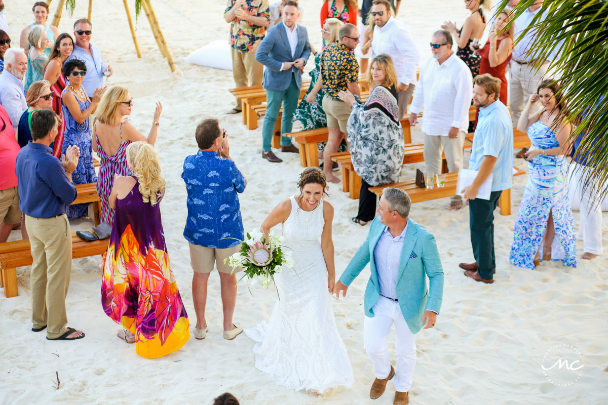 Intimate Blue Diamond Riviera Maya Beach Wedding in Mexico. Martina Campolo Photography