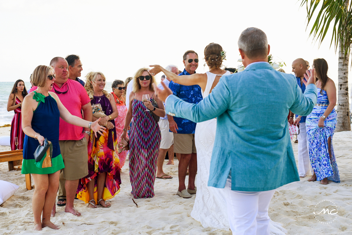 Intimate Blue Diamond Riviera Maya Beach Wedding in Mexico. Martina Campolo Photography