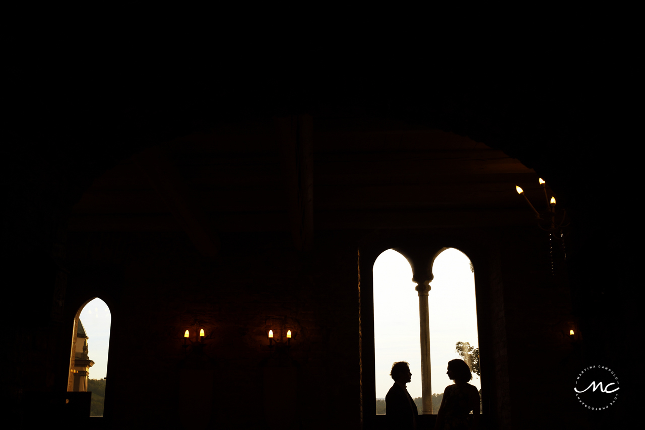 Silhouettes at Castello di Trisobbio Italy. Martina Campolo Photography