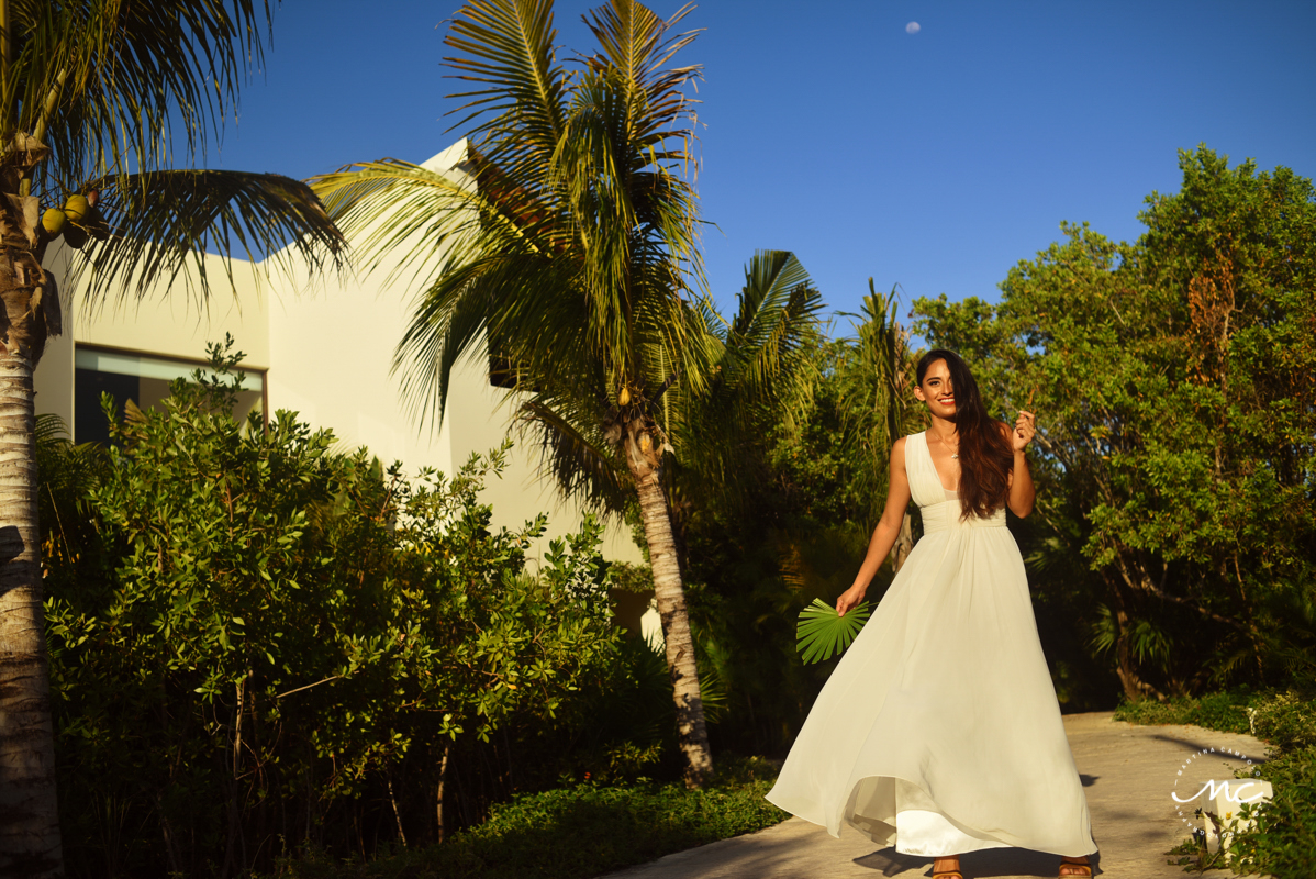 Luxury bridal portraits at Chable Maroma, Mexico. Martina Campolo Photography