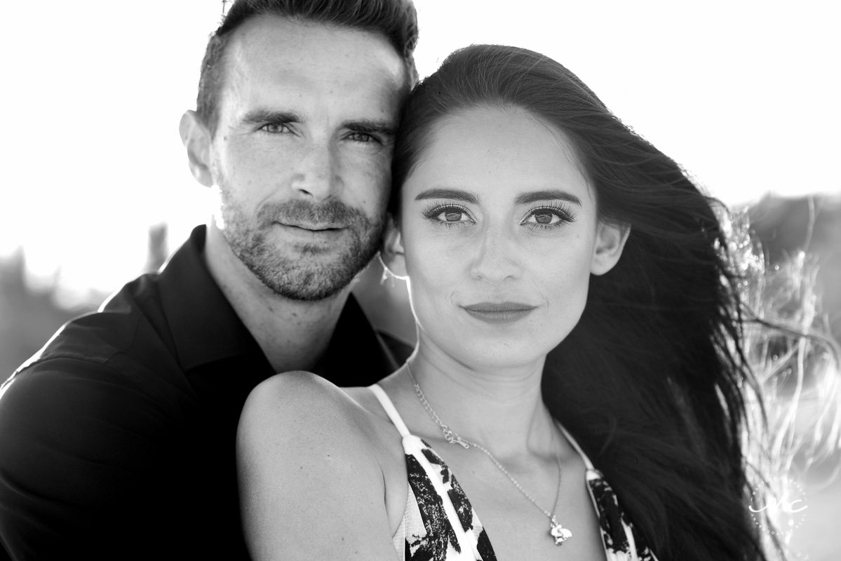 Black and white couples portraits at Chable Maroma, Mexico. Martina Campolo Photography