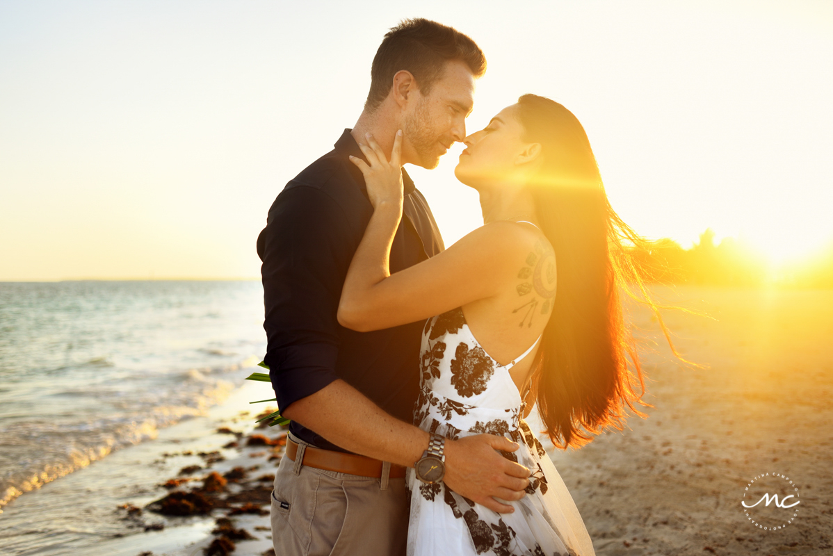 Sunset beach portraits at Chable Maroma, Mexico. Martina Campolo Photography