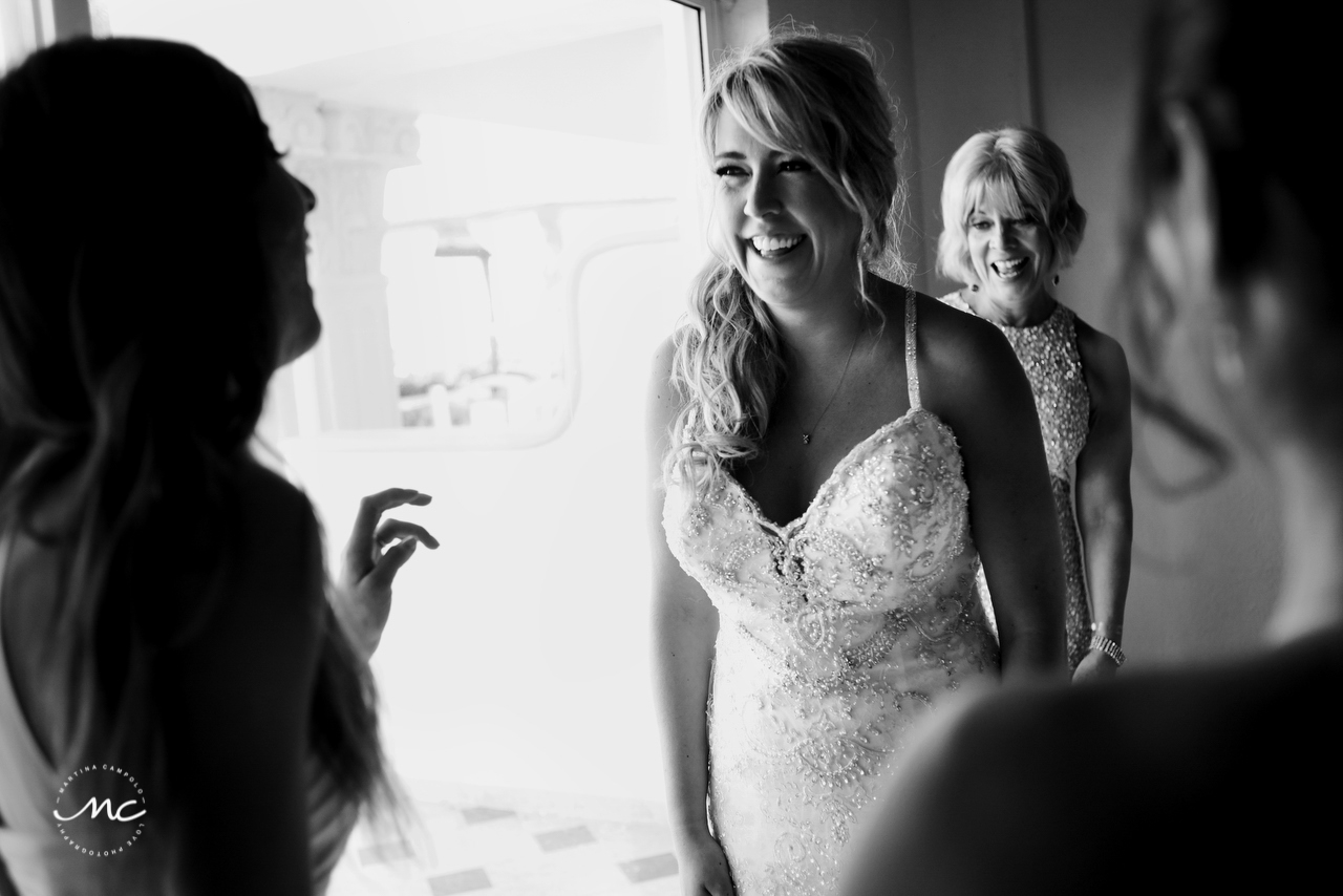 Bride & MOB, The Royal Playa del Carmen Wedding. Martina Campolo Photography