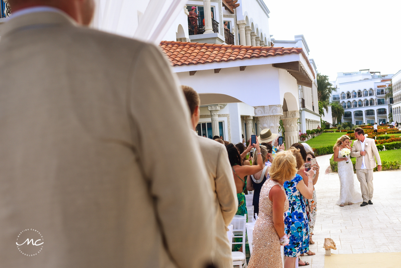 Here comes the bride. The Royal Playa del Carmen Wedding. Martina Campolo Photography