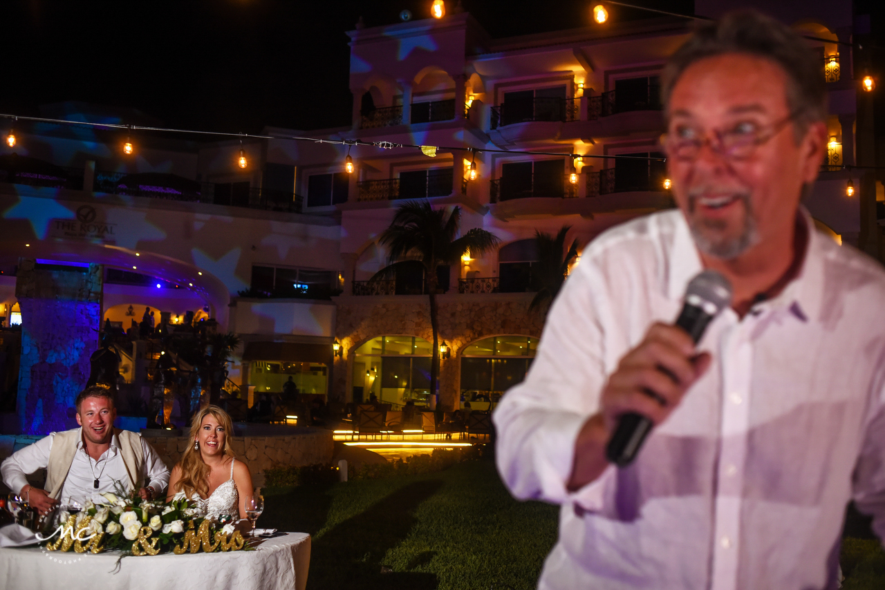 The Royal Playa del Carmen Outdoors Wedding Reception. Martina Campolo Photography