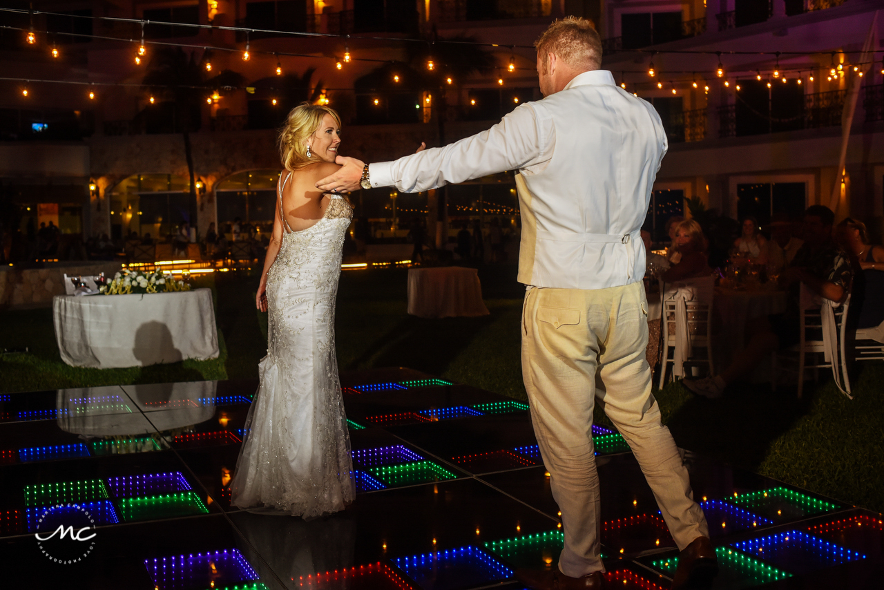 Bride and groom first dance. The Royal Playa del Carmen Wedding. Martina Campolo Photography