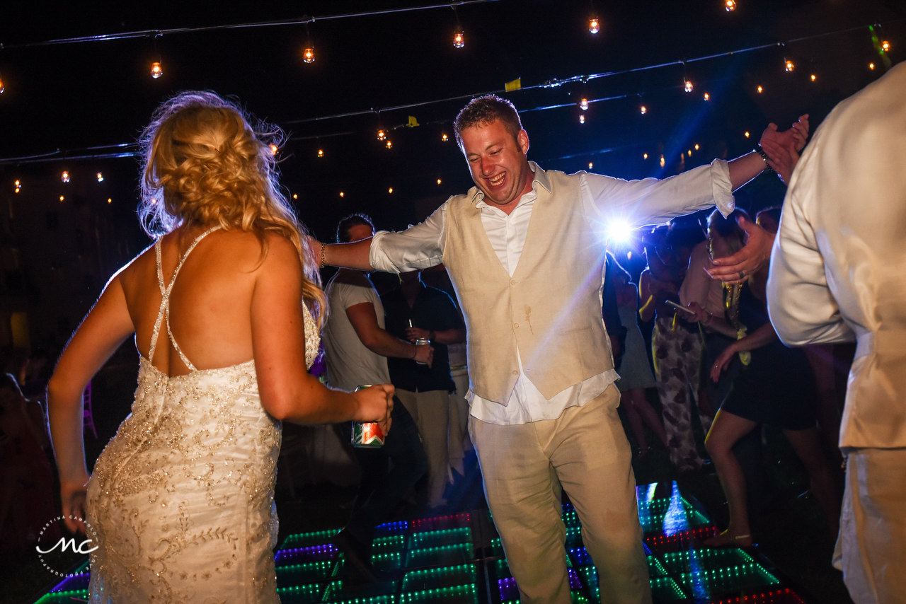 Bride and groom dance. The Royal Playa del Carmen Wedding. Martina Campolo Photography