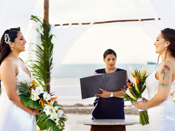 Intimate Gay Wedding in Villas Palapas de Mar Holbox Mexico by Martina Campolo Photography