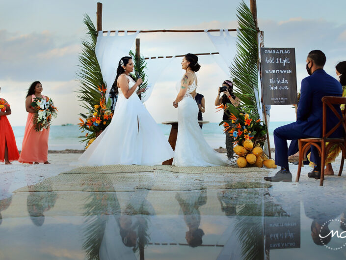 Intimate Gay Wedding in Villas Palapas de Mar Holbox Mexico by Martina Campolo Photography