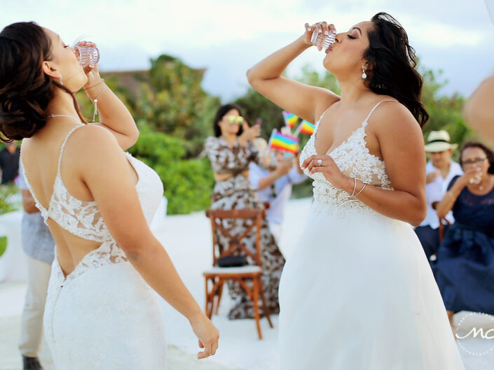 Intimate Gay Wedding in Villas Palapas de Mar Holbox Mexico by Martina Campolo Photography