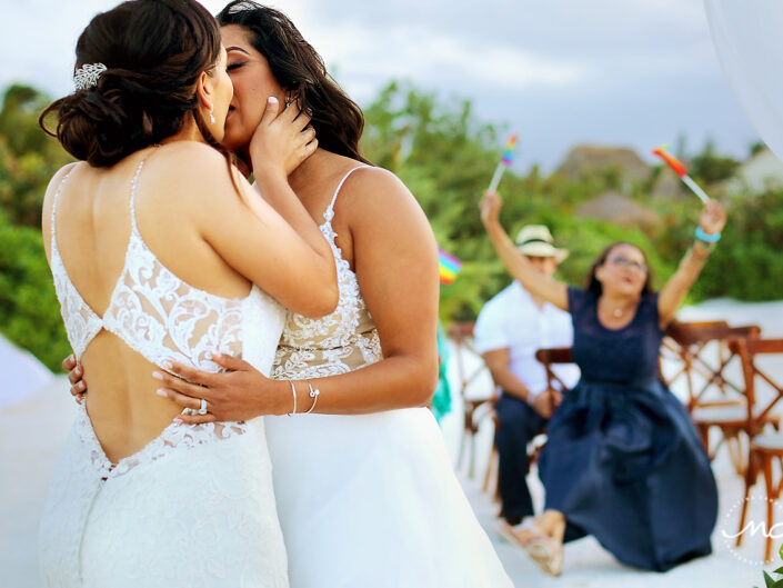 Intimate Gay Wedding in Villas Palapas de Mar Holbox Mexico by Martina Campolo Photography