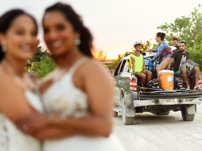 Intimate Gay Wedding in Villas Palapas de Mar Holbox Mexico by Martina Campolo Photography