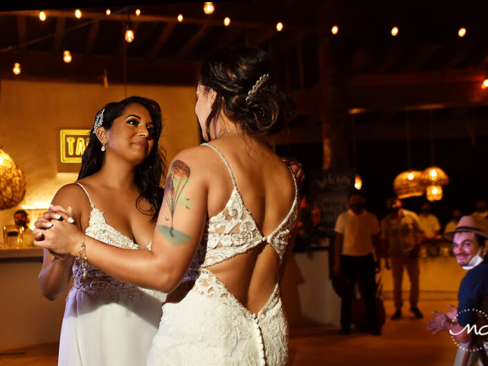 Intimate Gay Wedding in Villas Palapas de Mar Holbox Mexico by Martina Campolo Photography