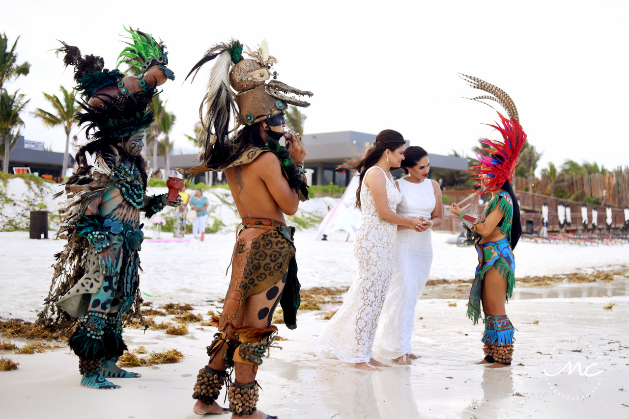 Mayan Wedding Ceremony at Andaz Mayakoba, Riviera Maya, Mexico. Martina Campolo Photography