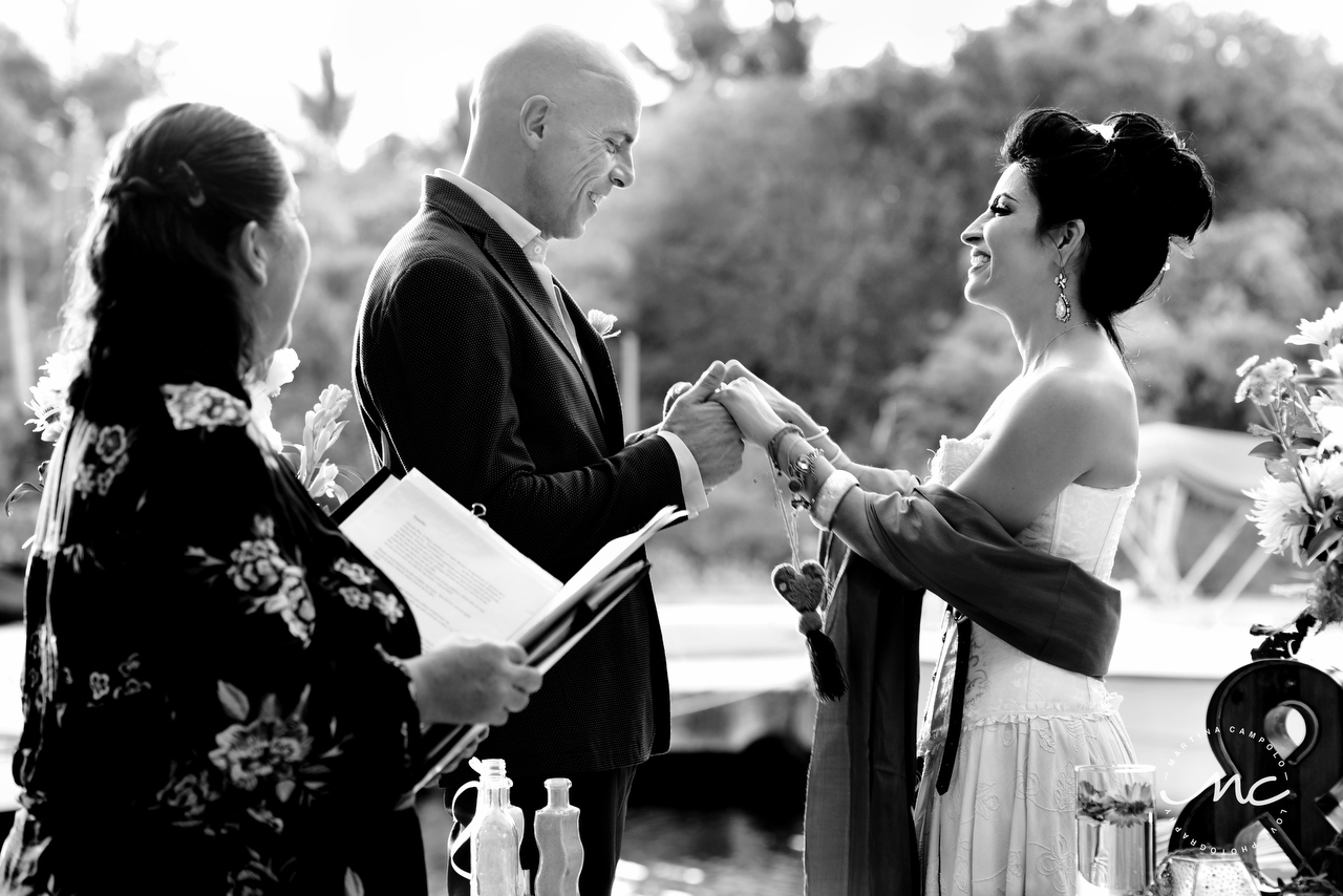 French Groom and Mexican Bride. Puerto Aventuras Wedding by Martina Campolo Photography