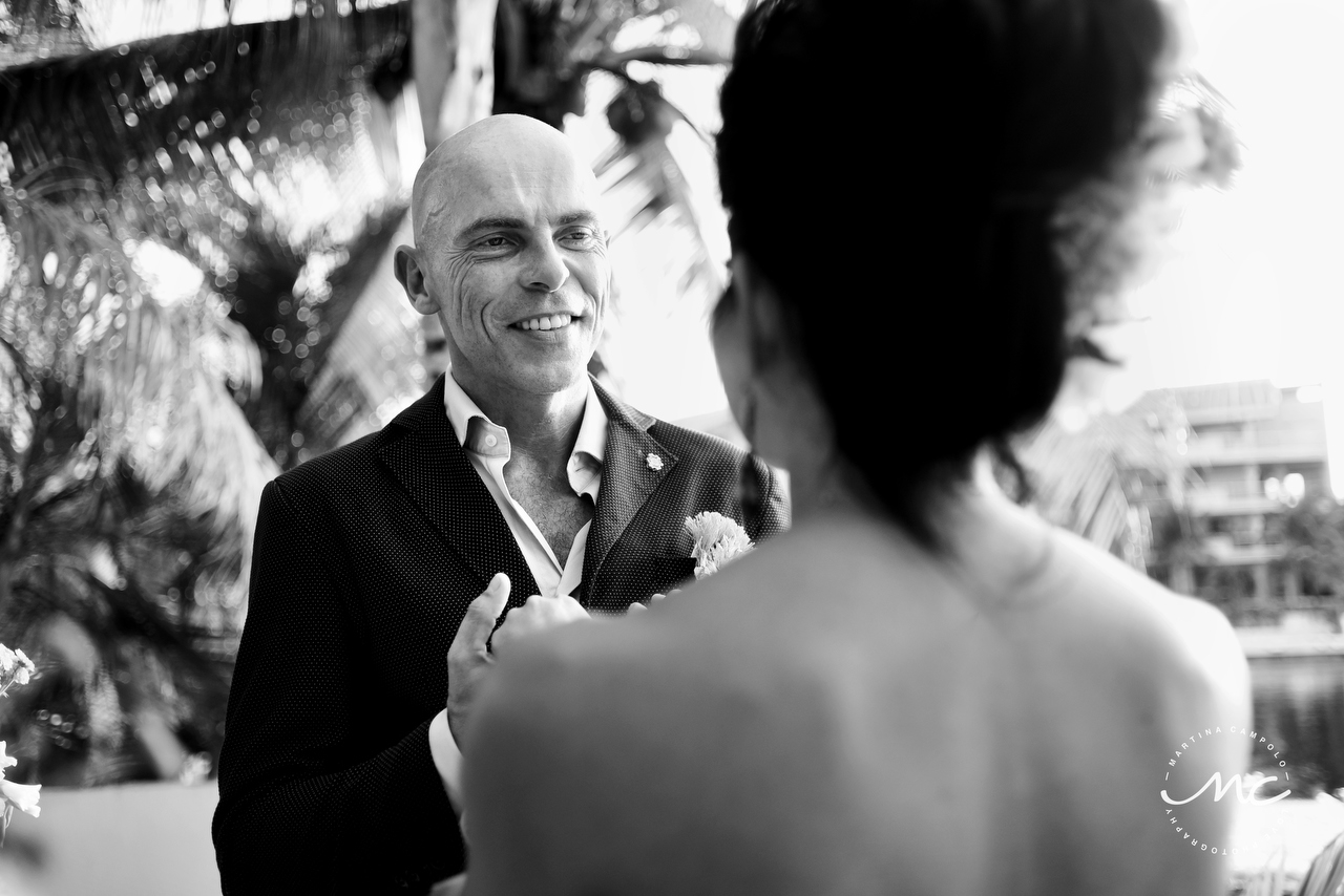 French Groom and Mexican Bride. Puerto Aventuras Wedding by Martina Campolo Photography