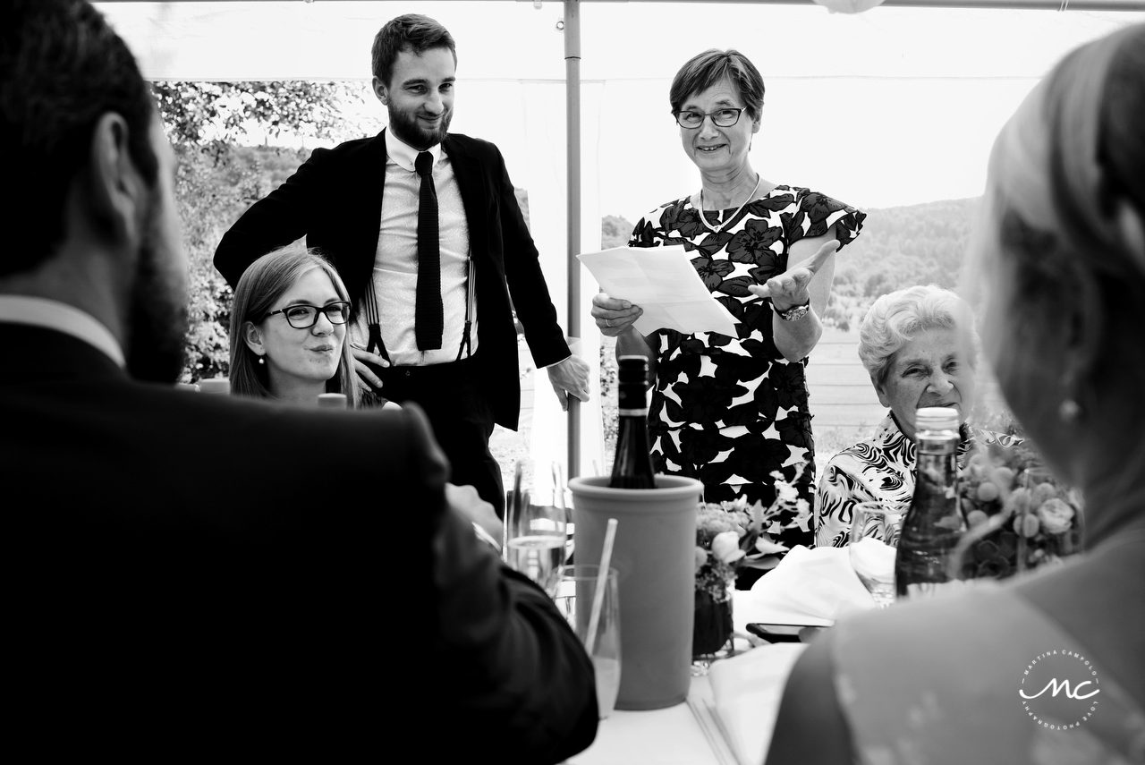 Wedding speeches. Heidelberg Wedding in Germany. Martina Campolo Photography