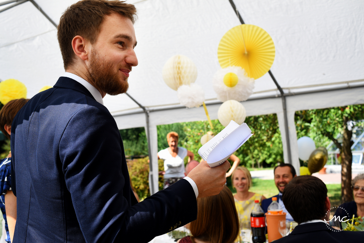 Wedding speeches. Intimate Heidelberg Wedding in Germany. Martina Campolo Photography