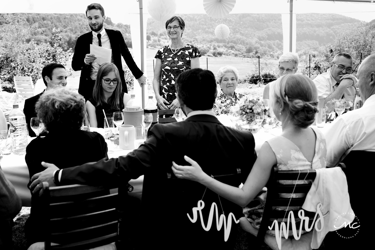 Wedding speeches. Intimate Heidelberg Wedding in Germany. Martina Campolo Photography