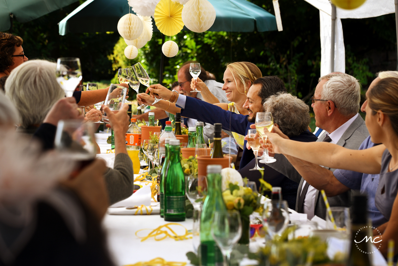 Wedding toast. Intimate Heidelberg Wedding in Germany. Martina Campolo Photography