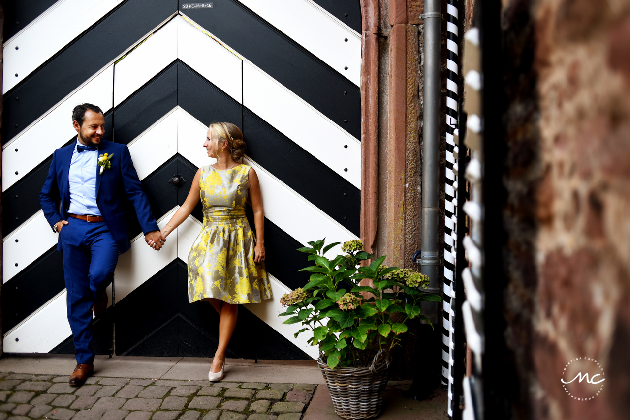 Bride and groom portraits, Heidelberg Wedding in Germany. Martina Campolo Photography