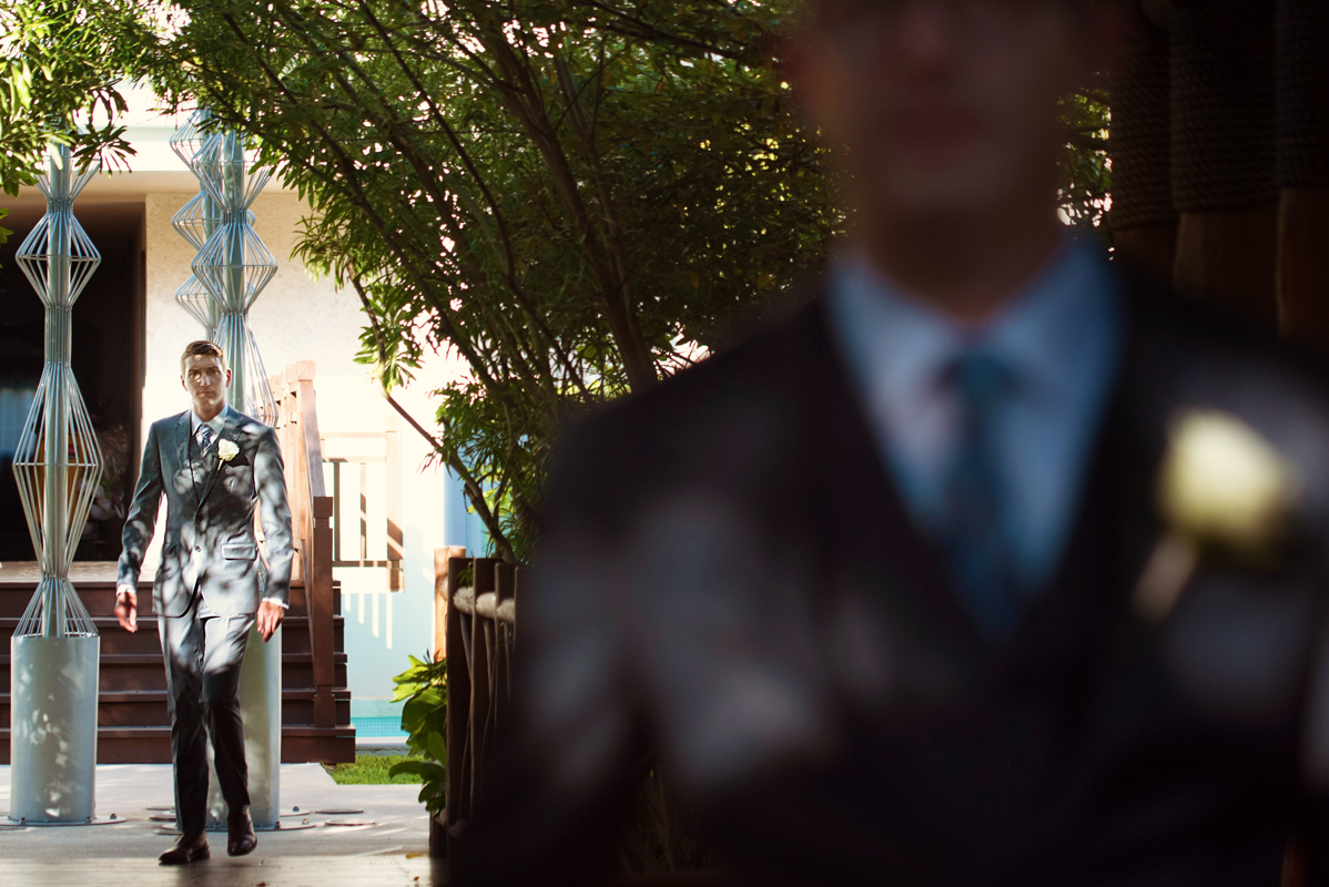 First Look moment at Paradisus Playa del Carmen Gay Wedding by Martina Campolo Photography