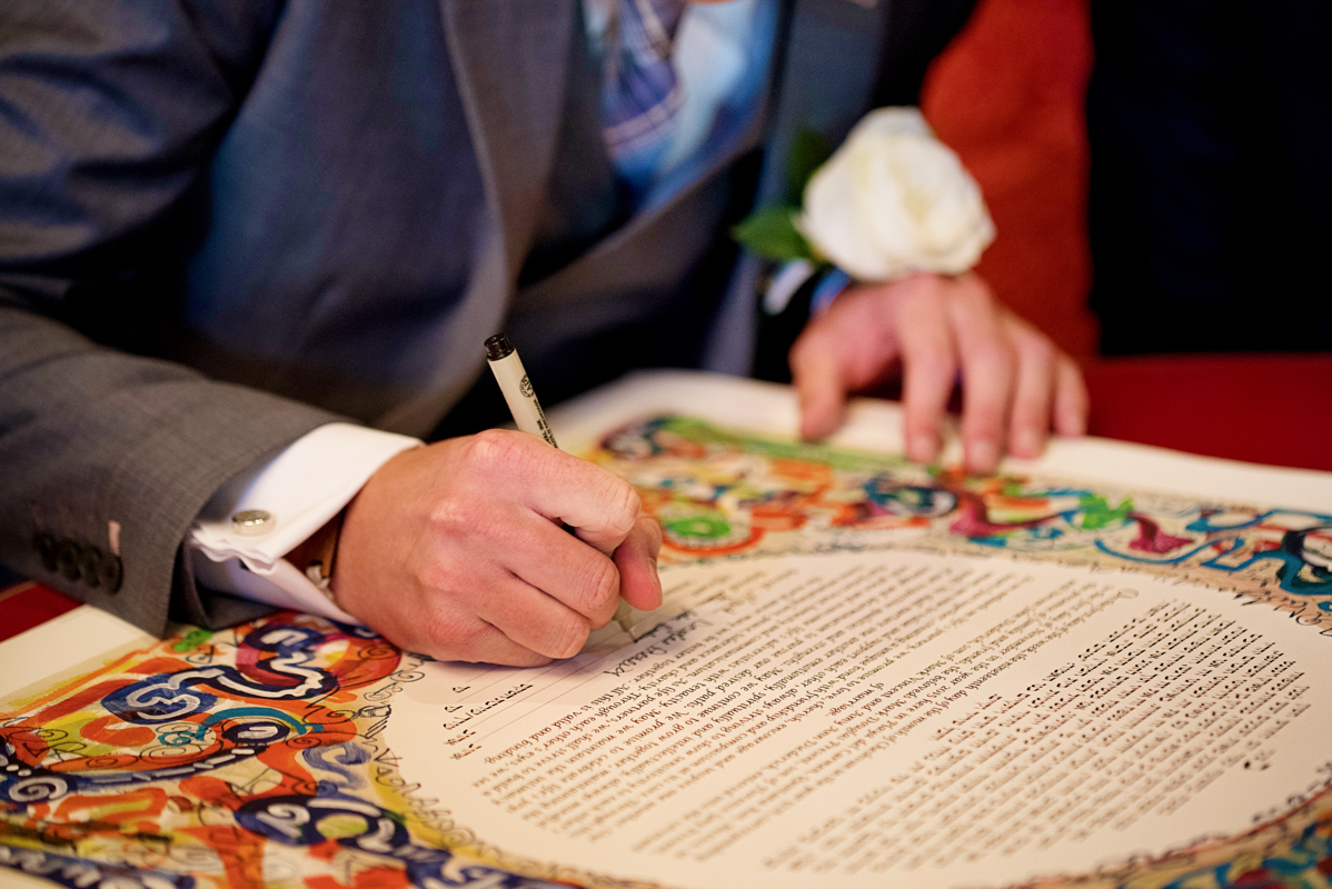 Ketubah signing at Paradisus Playa del Carmen Jewish Wedding by Martina Campolo Photography