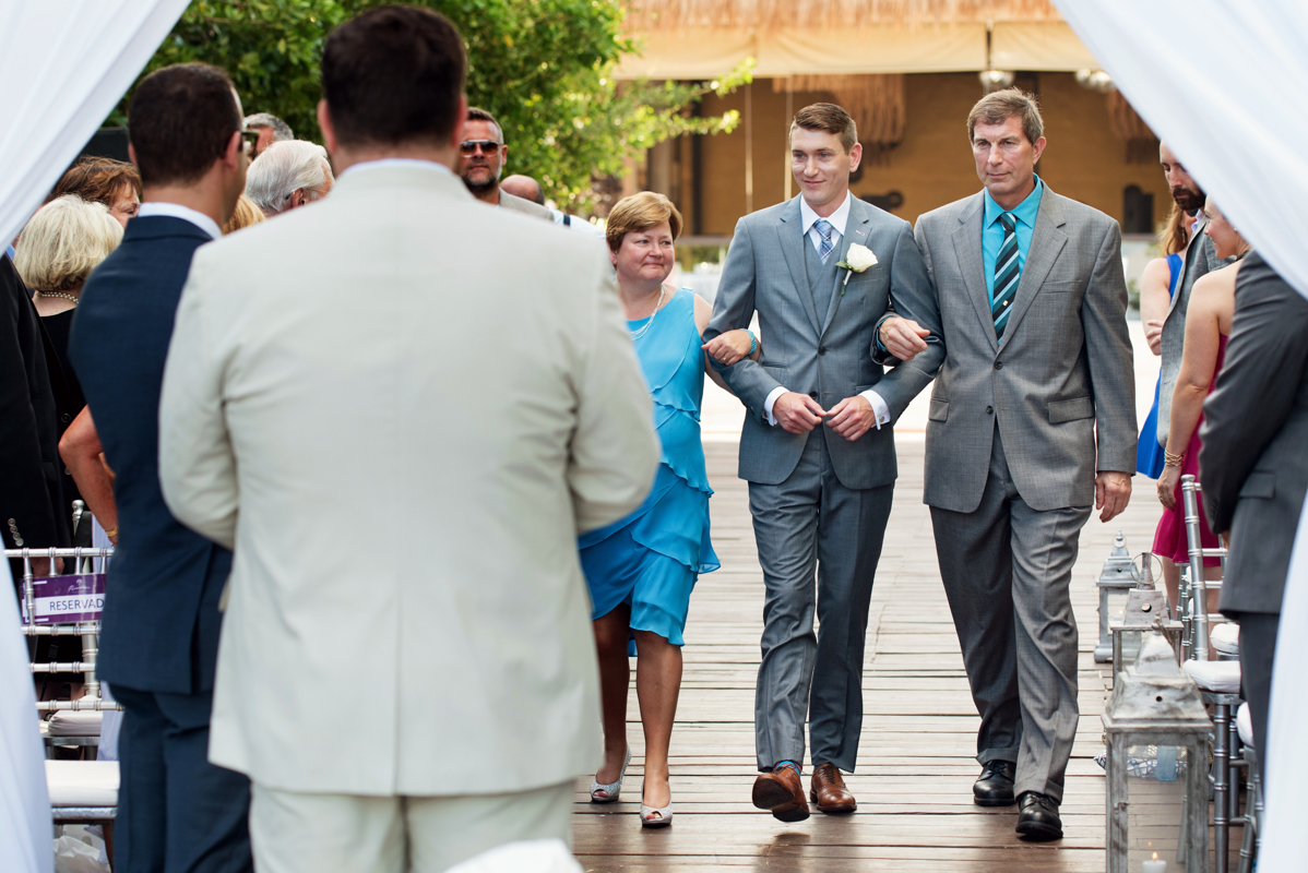 Groom entrance, Paradisus Playa del Carmen gay wedding by Martina Campolo Photography