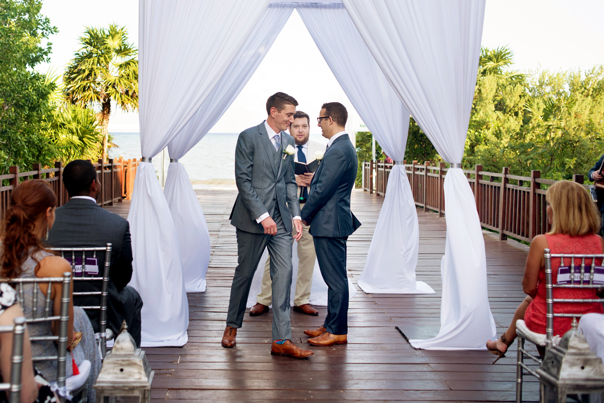 Jewish gay destination wedding in Playa del Carmen, Mexico by Martina Campolo Photography