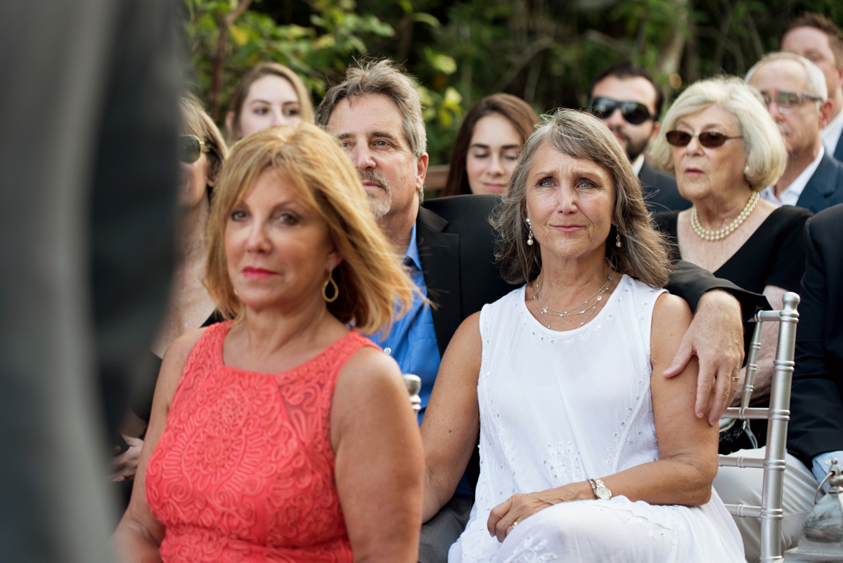 Emotional guests at Jewish Gay Wedding in Playa del Carmen, Mexico. Martina Campolo Photography