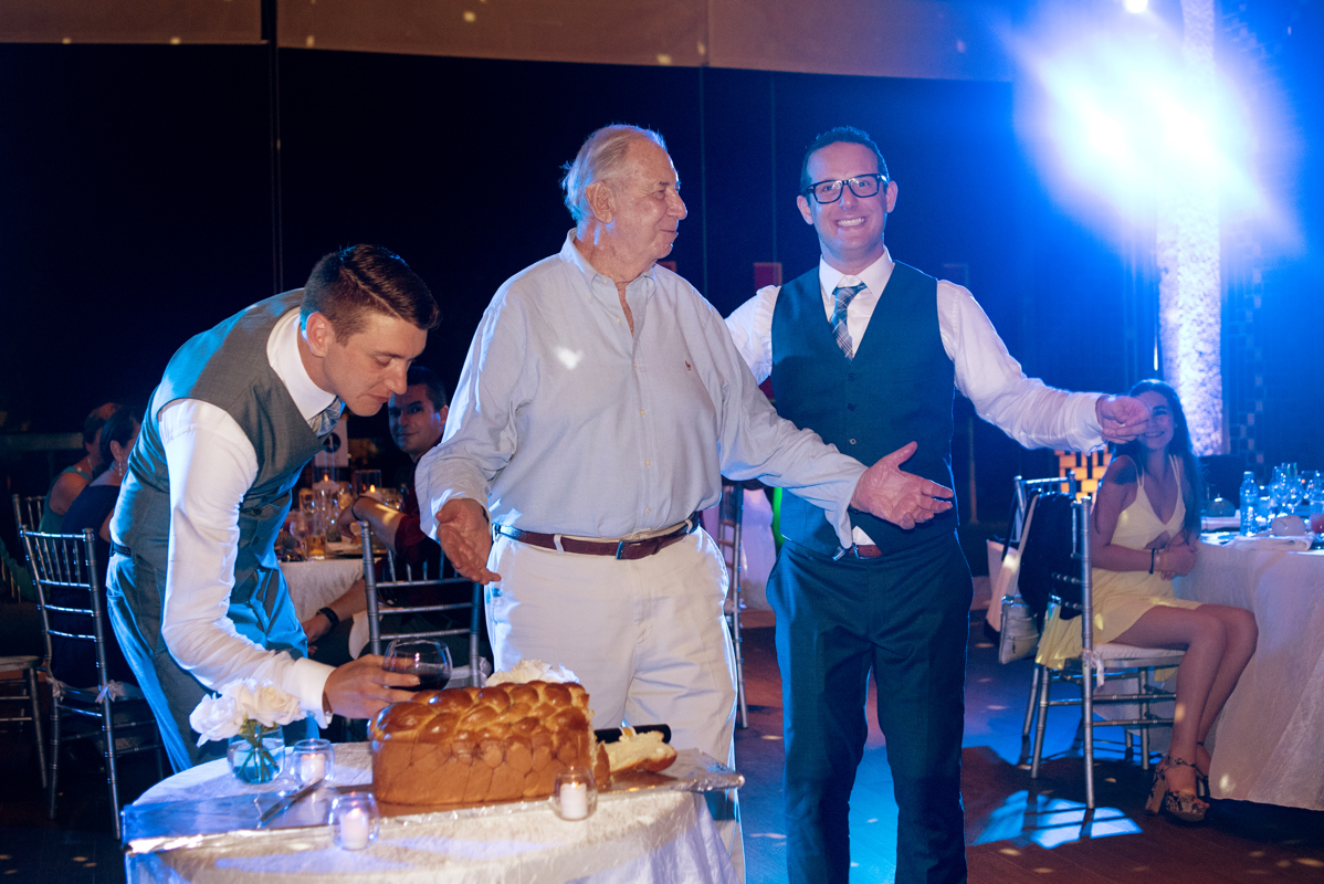 Fun Jewish gay wedding reception at Paradisus Playa del Carmen, Mexico. Martina Campolo Wedding Photography