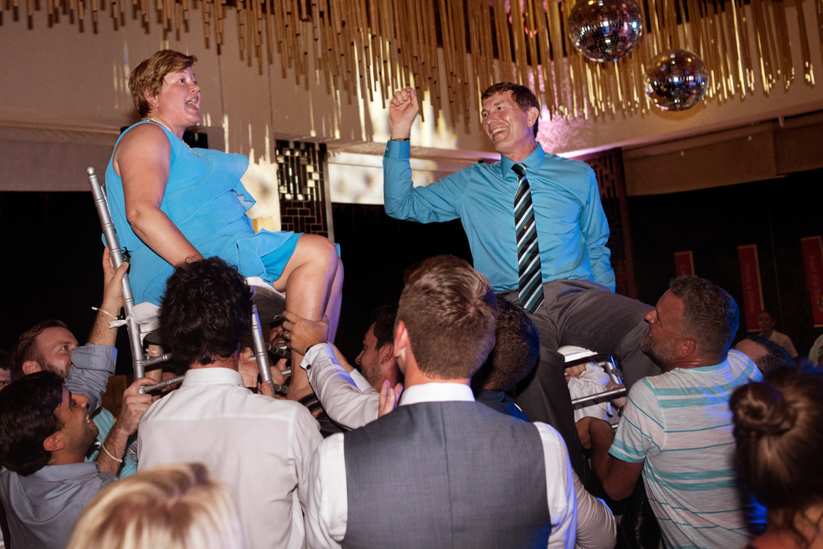 Fun Jewish Wedding reception at Paradisus Playa del Carmen, Mexico. Martina Campolo Destination Wedding Photography