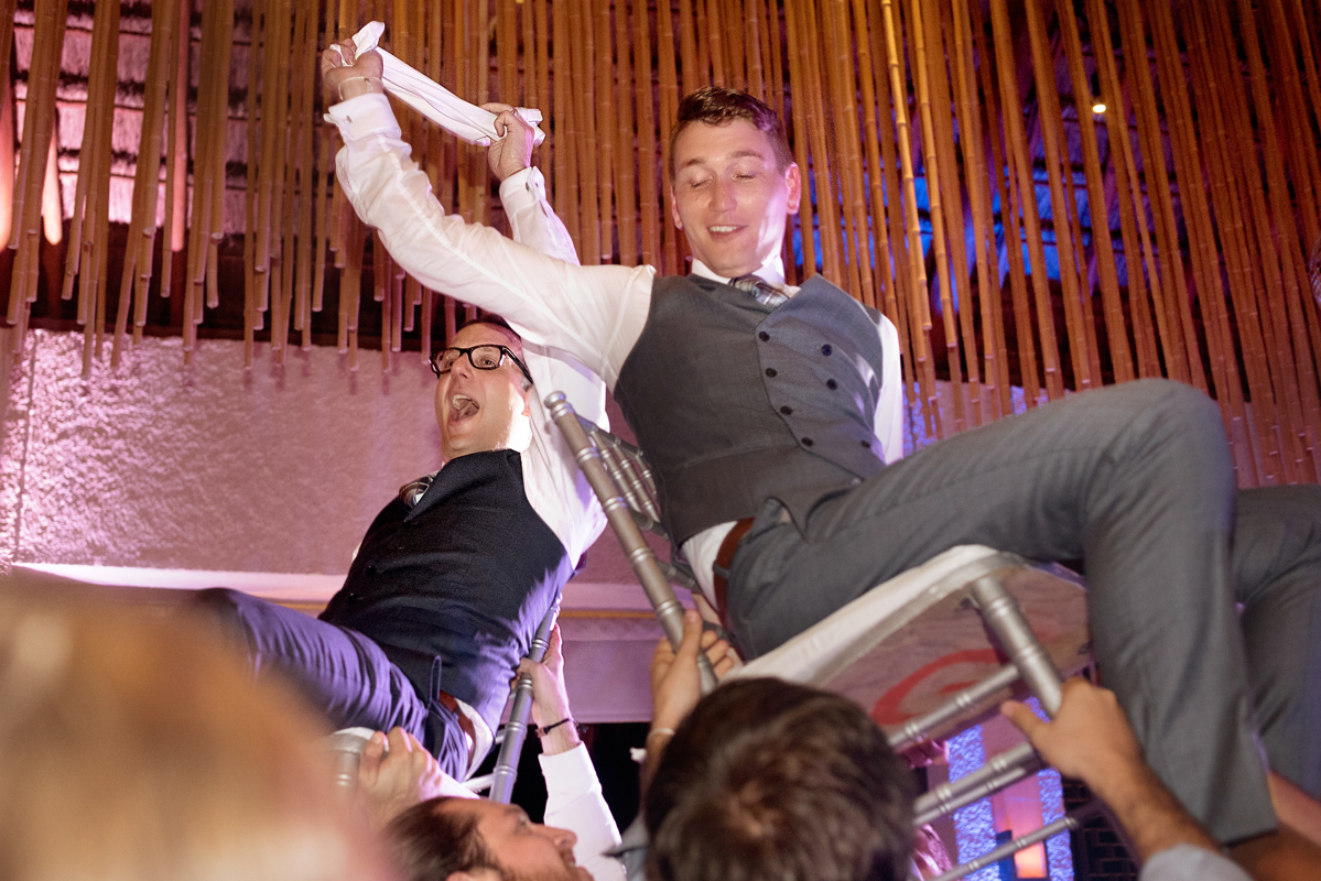 Jewish wedding reception fun at Paradisus Playa del Carmen, Mexico. Martina Campolo Photography