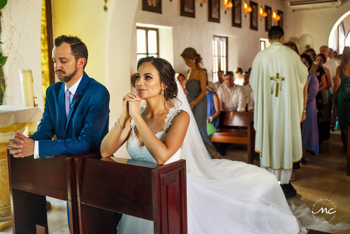 Nuestra Señora del Carmen Wedding in Playa del Carmen, Mexico. Martina Campolo Photography