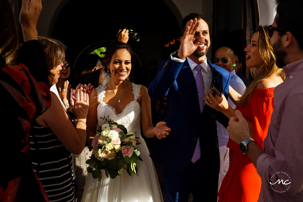 5th Avenue chapel wedding in Playa del Carmen, Mexico. Martina Campolo Photography