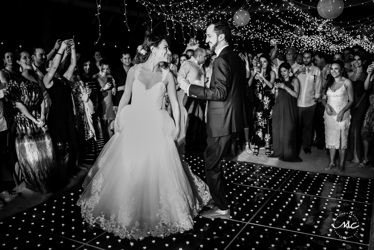 Bride and groom first dance. Blue Venado Wedding in Mexico by Martina Campolo Photography