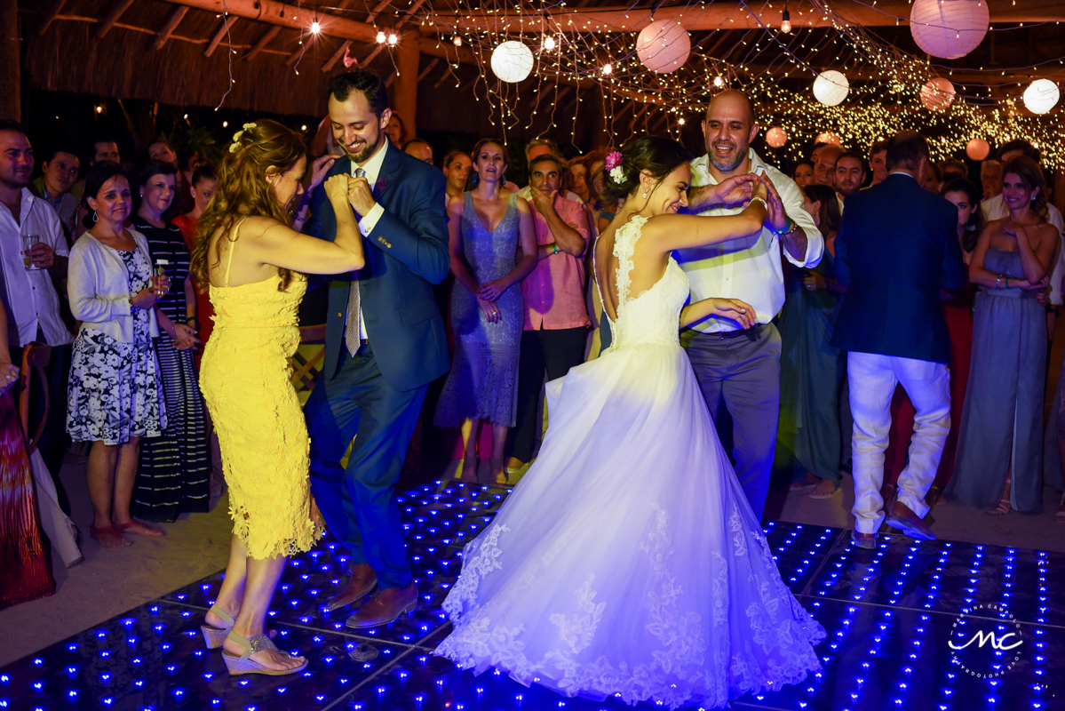 Bride and groom dance. Blue Venado Wedding in Mexico by Martina Campolo Photography