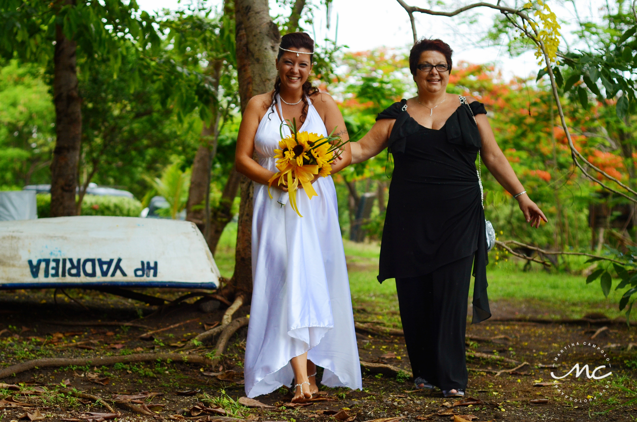 Here comes the bride. Costa Rica Beach Destination Wedding. Martina Campolo Photography