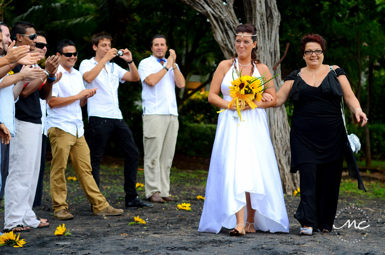 Here comes the bride. Costa Rica Beach Destination Wedding. Martina Campolo Photography