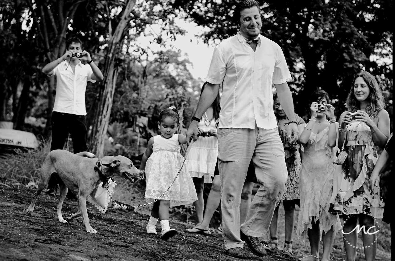 Dog ring bearer. Playa Hermosa, Costa Rica Wedding. Martina Campolo Photography