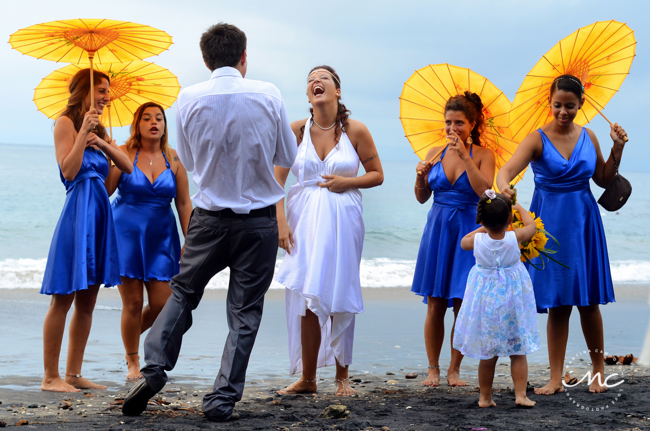 Bridal Party beach portraits in Guanacaste, Costa Rica. Martina Campolo Photography