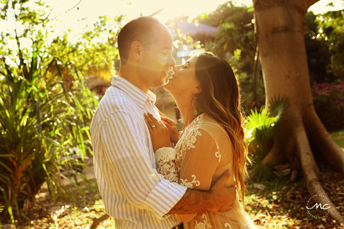 Jungle engagement photoshoot in natural light by Martina Campolo Photography in Playa del Carmen, Mexico