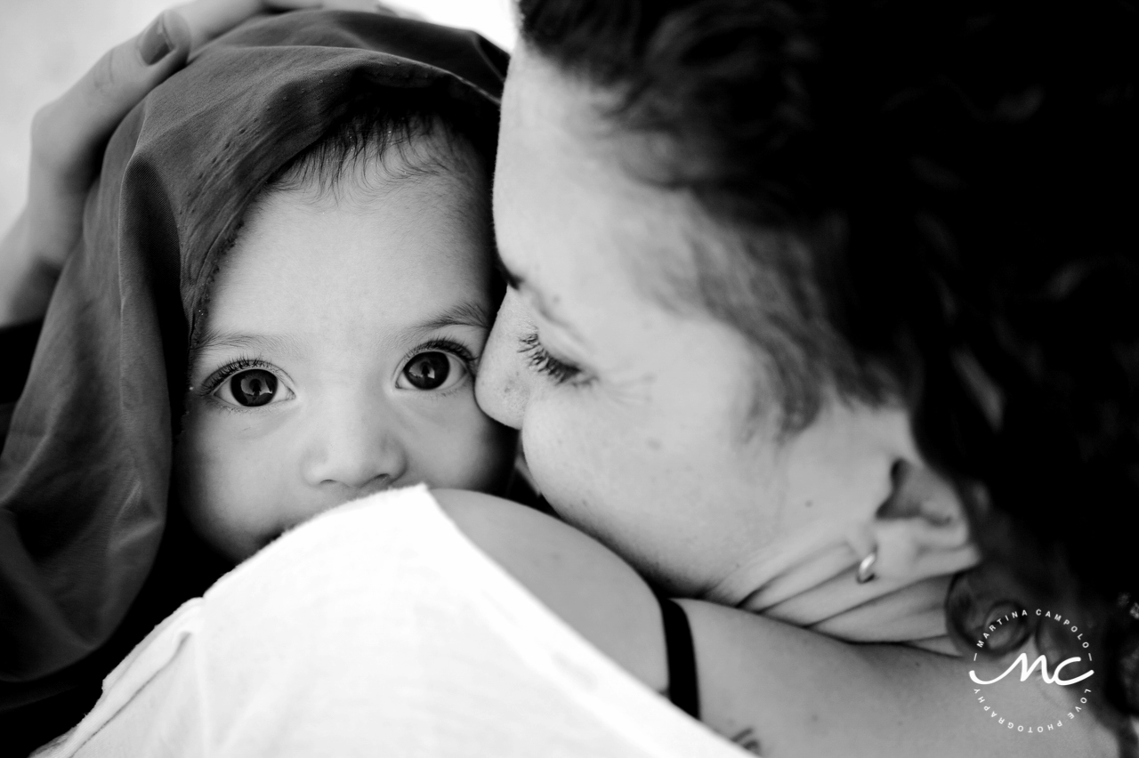 Playacar Family Portraits in Mexico. Martina Campolo Black & White Photographer