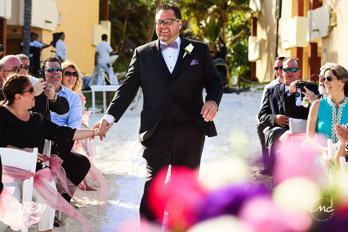 Groom entrance. Now Sapphire Riviera Cancun wedding by Martina Campolo Photography