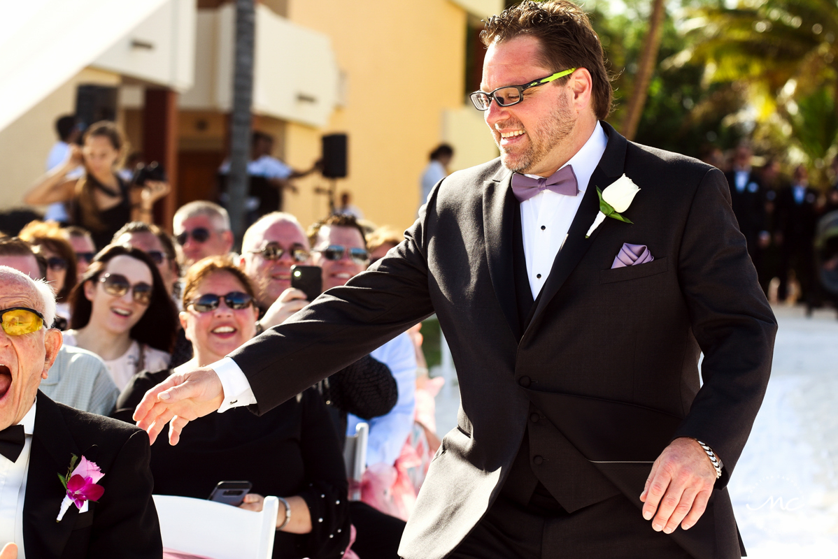 Groom entrance. Now Sapphire Riviera Cancun wedding by Martina Campolo Photography