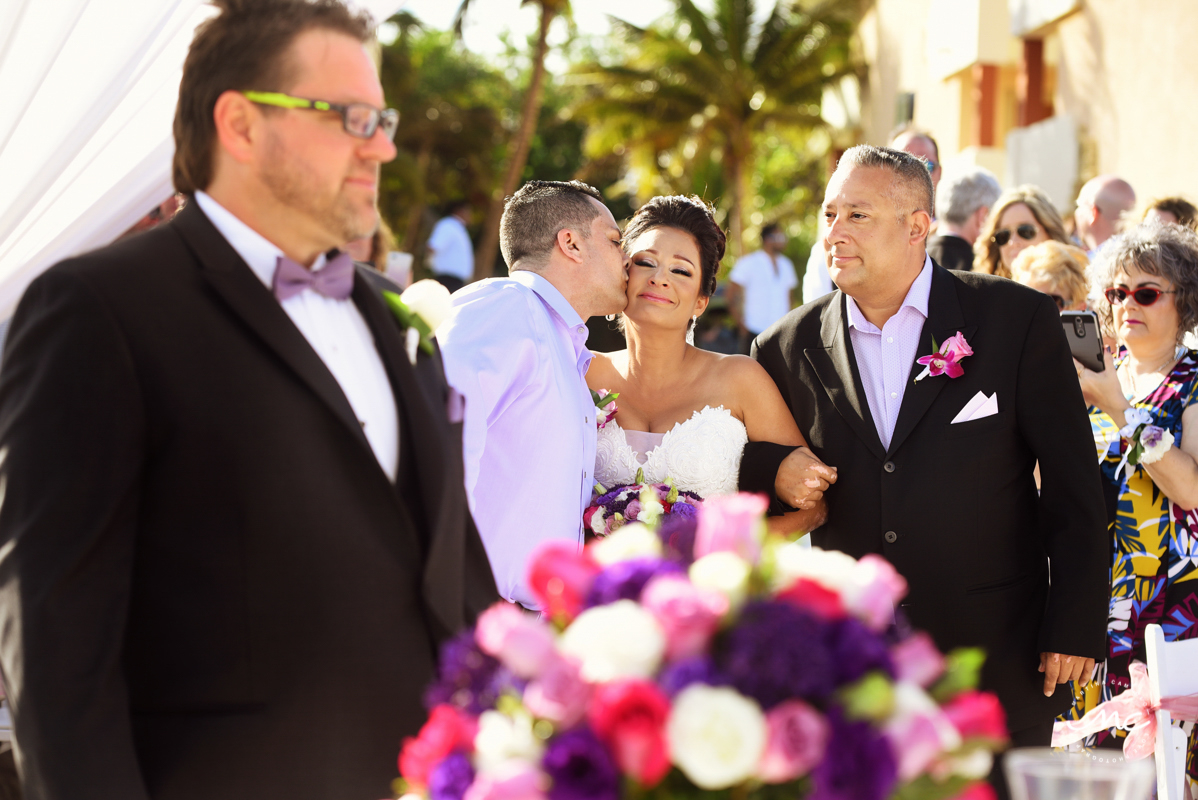 Here comes the bride. Now Sapphire Riviera Cancun wedding by Martina Campolo Photography