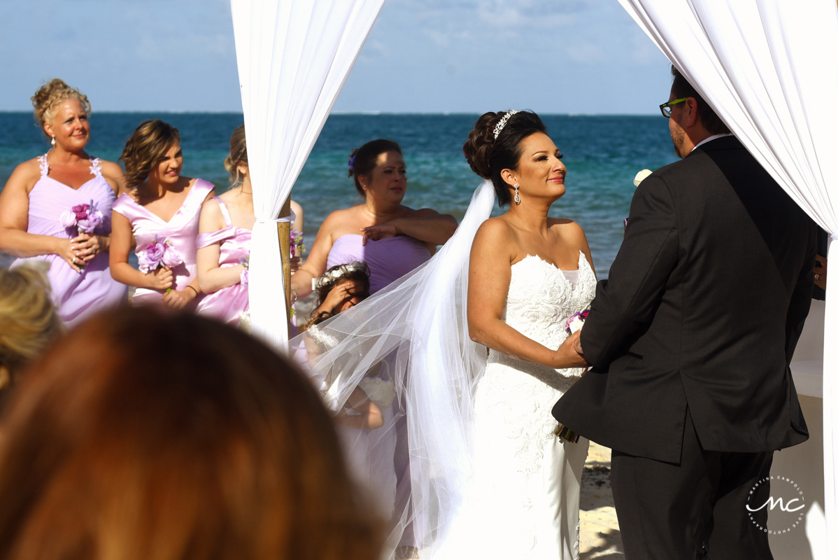 Now Sapphire beach wedding, Riviera Maya, Mexico. Martina Campolo Photography